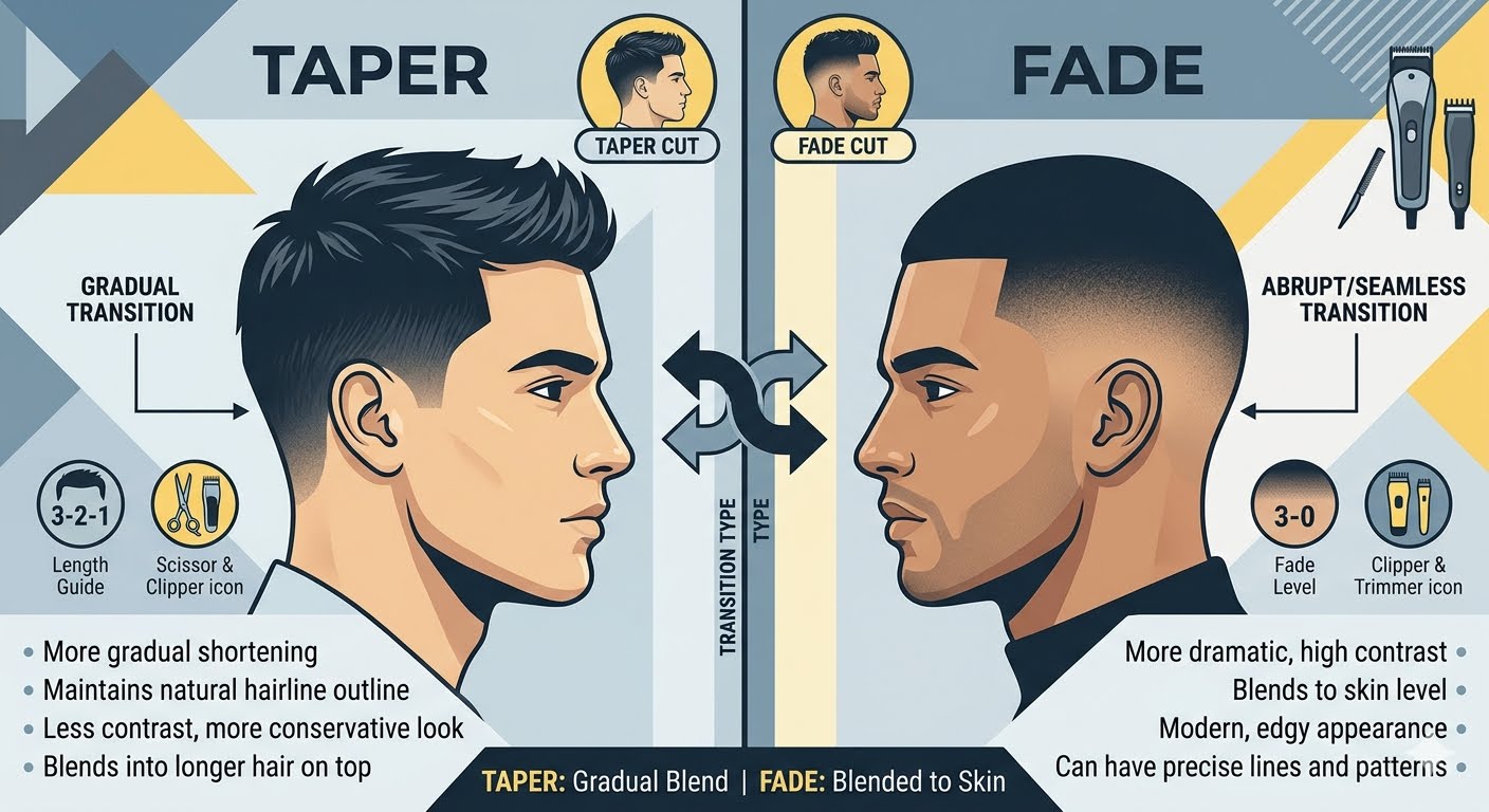 taper vs fade